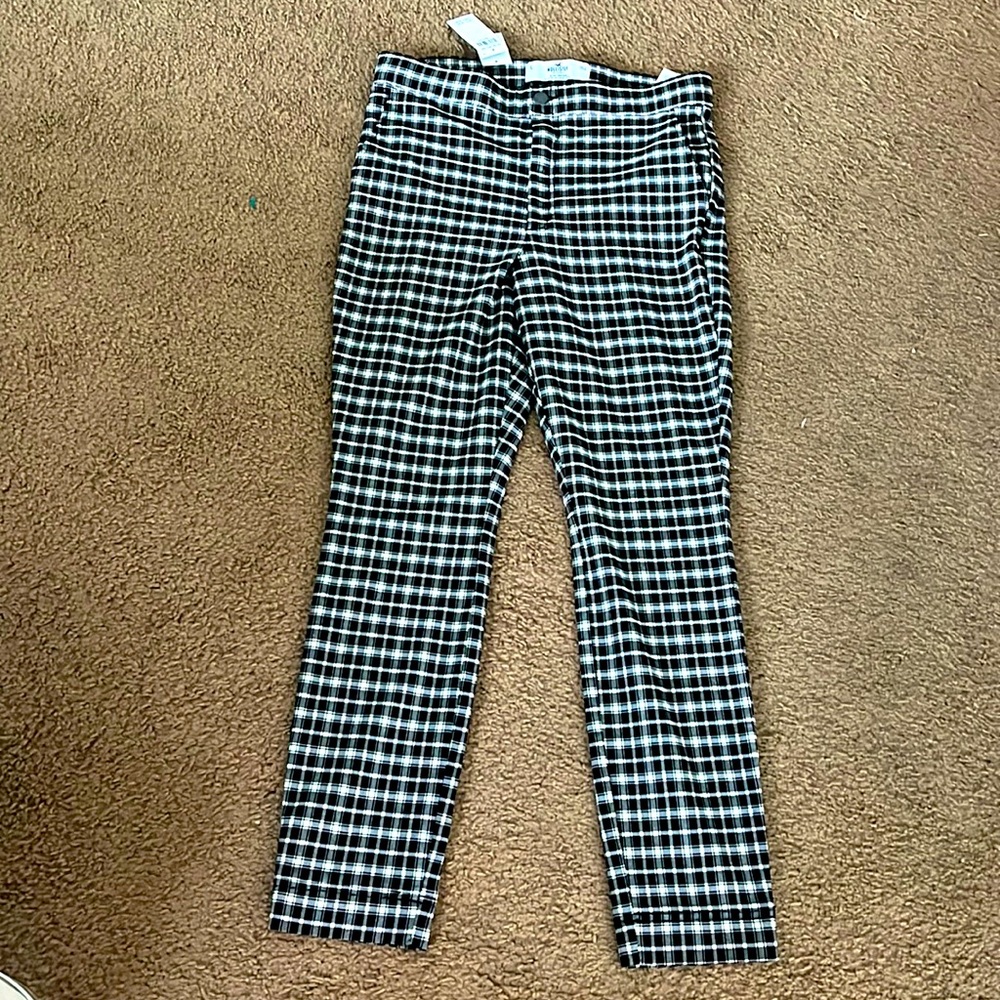 plaid black and white pants. Never worn.